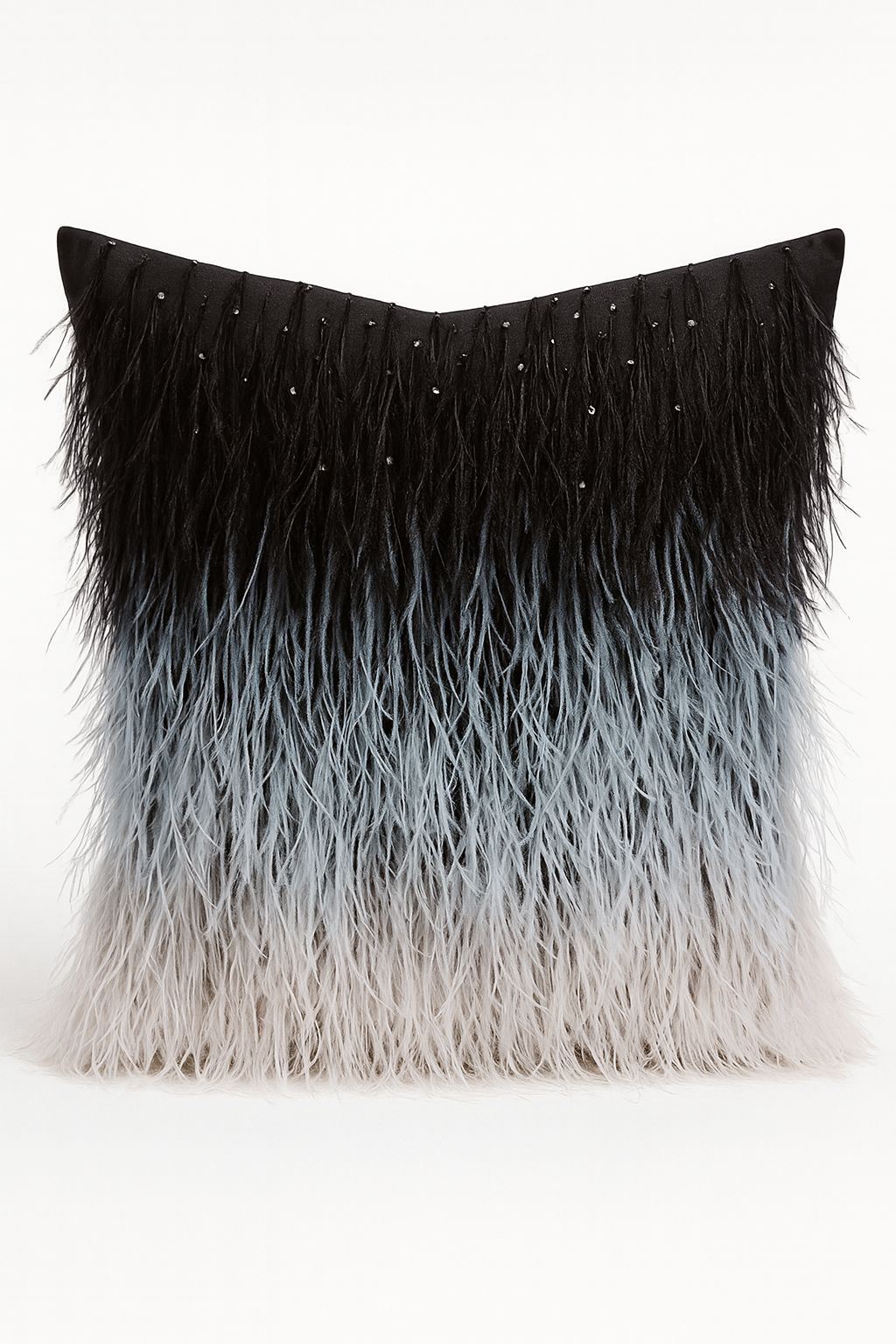 Midnight Whisper Ombre Feather Cushion Cover