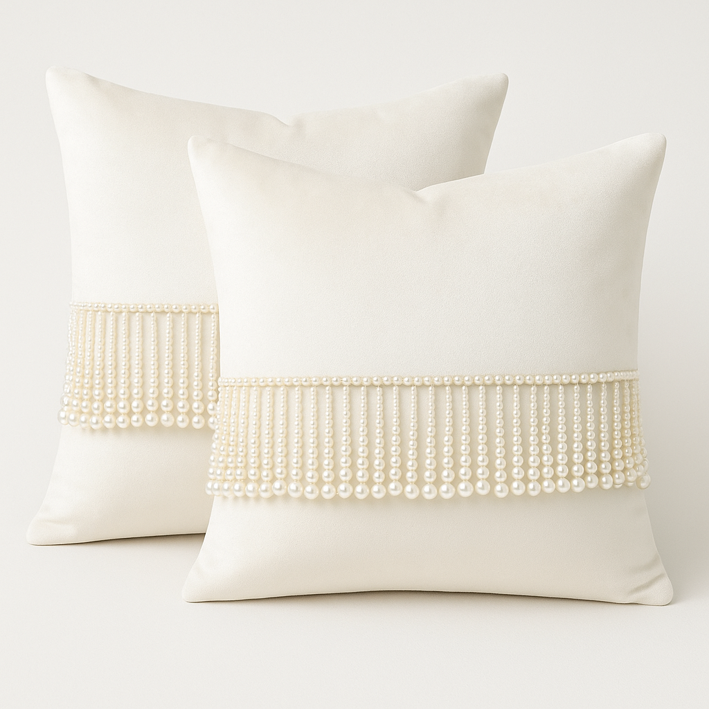 Pearl Cascade Couture Cushion Cover